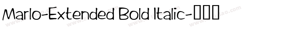 Marlo-Extended Bold Italic字体转换
